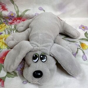 Vintage Tonka Pound Puppy Gray Plush 9" Long Floppy Ears 1980s Stuffed Dog